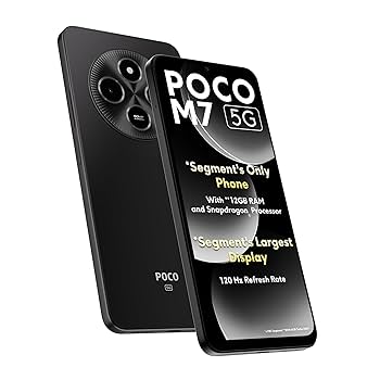 POCO M7 5G Satin Black 8GB RAM|128GB ROM|SD4 Gen2 Processor